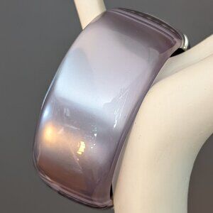 Purple moonglow and black hinge closure bracelet